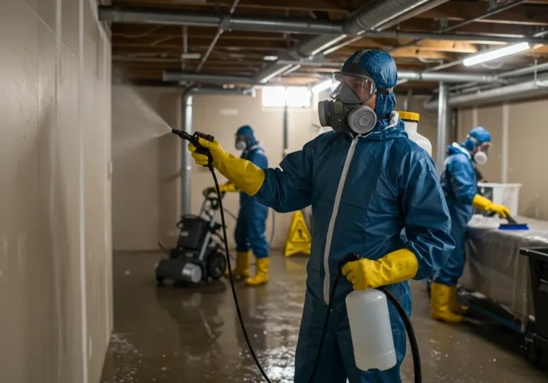 Basement Sanitization and Antimicrobial Treatment process in Five Corners, WA