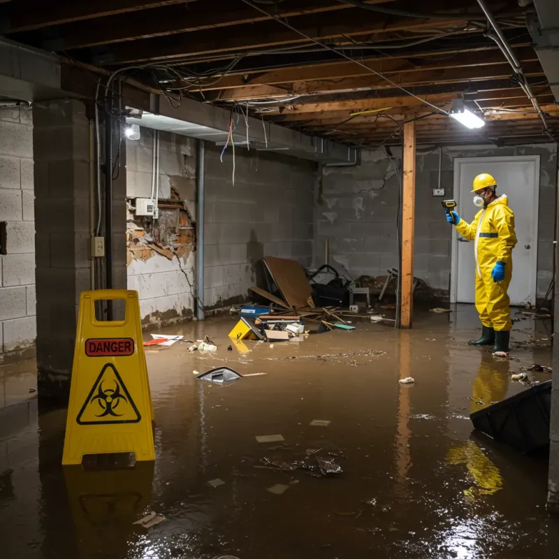 Flooded Basement Electrical Hazard in Five Corners, WA Property