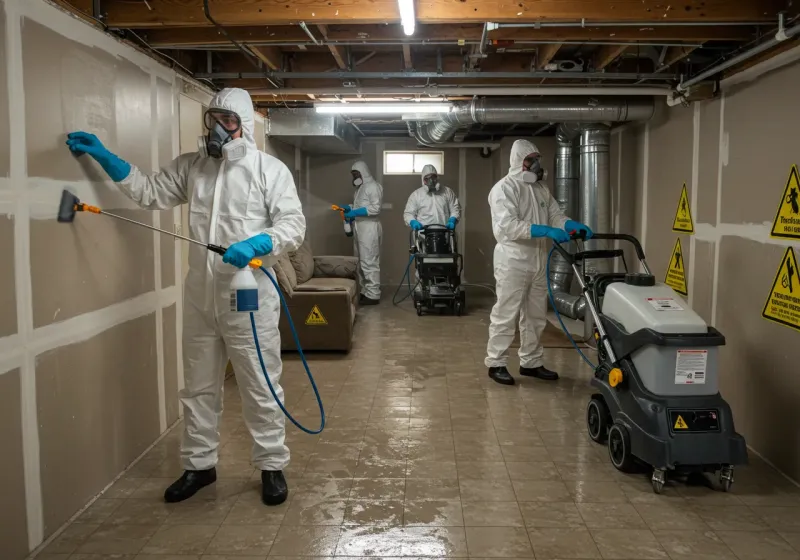 Basement Moisture Removal and Structural Drying process in Five Corners, WA